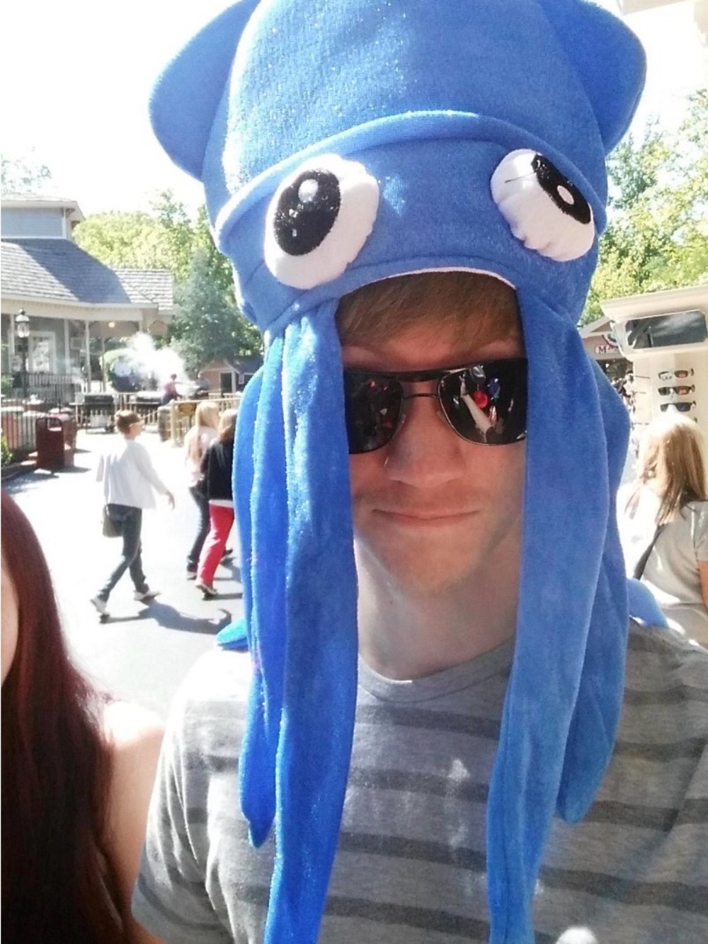 Blue Plush Squid Costume Hat - Roblox costume. Festival. Halloween